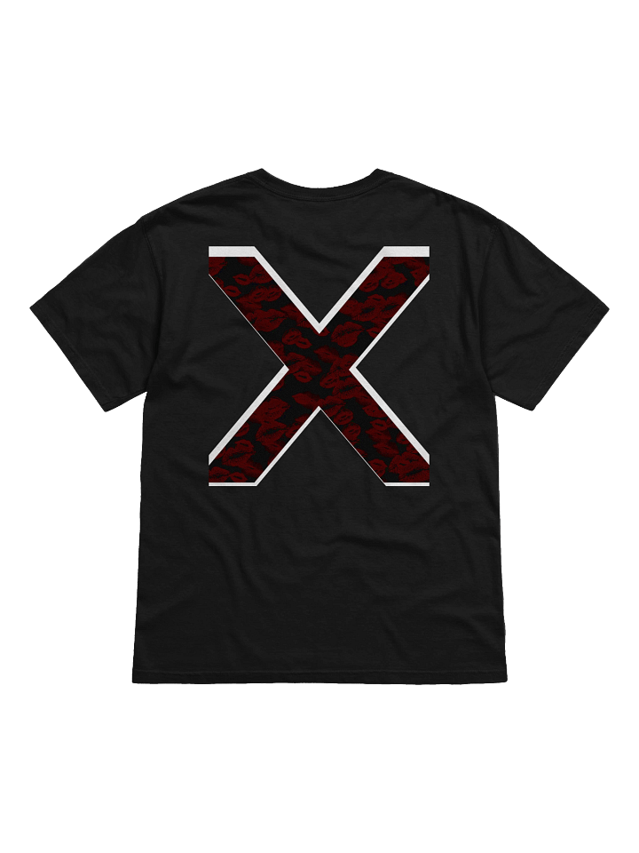 Black X Subtle Red Lipstick Kisses | Shirt product image (24)