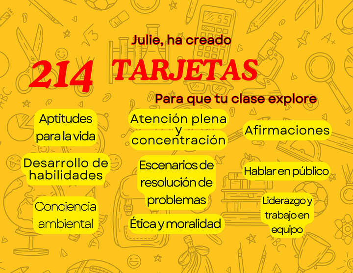 214 Tarjetas, una selección de tarjetas para un mejor desarrollo de profesores y alumnos product image (1)
