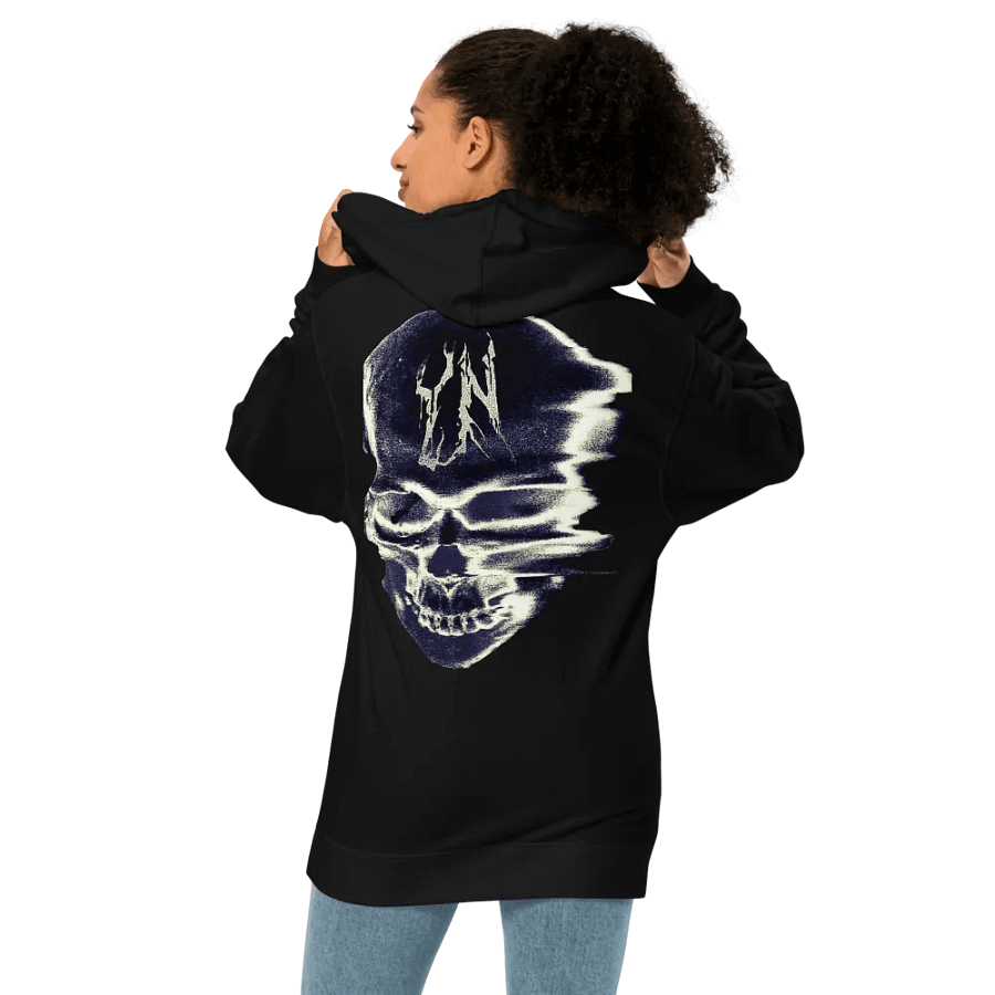 UniSex YvngNxmd Blue Script Logo Embrioder Hoodie product image (7)