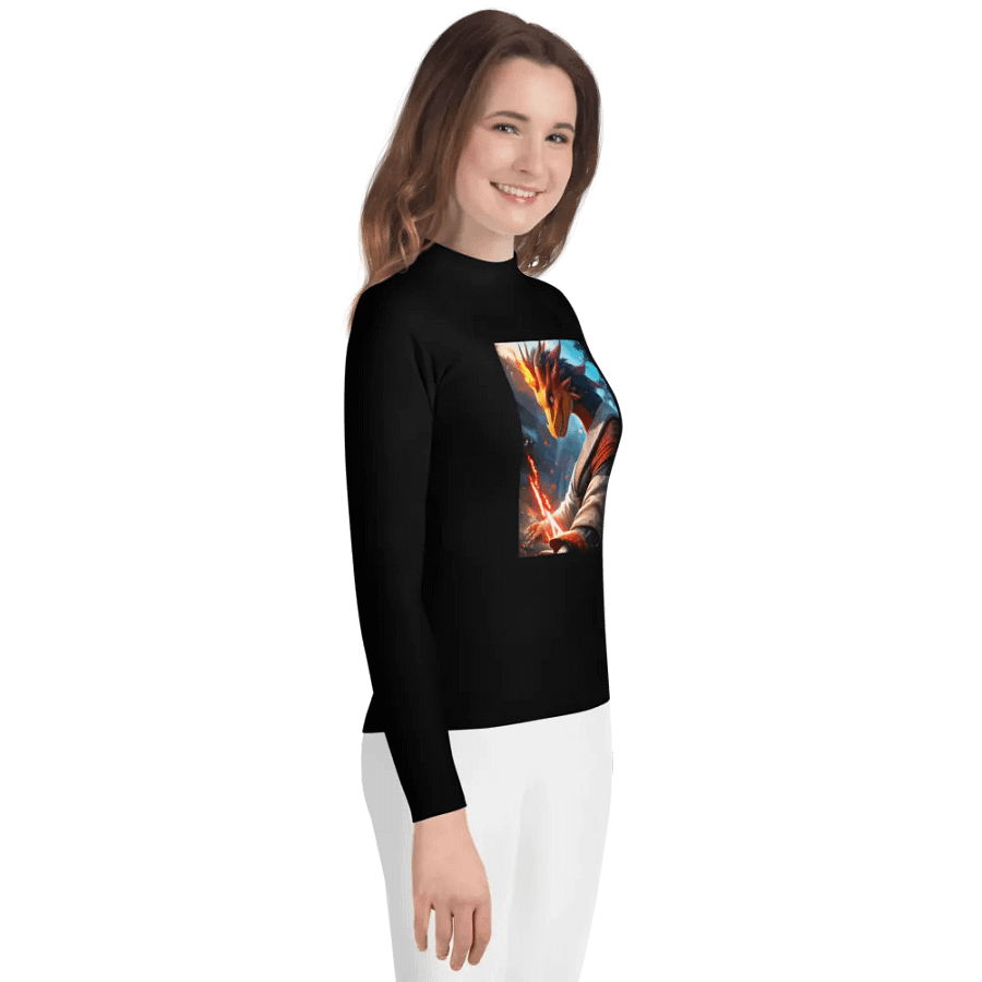 Flame Samurai Youth Rash Guard product image (5)