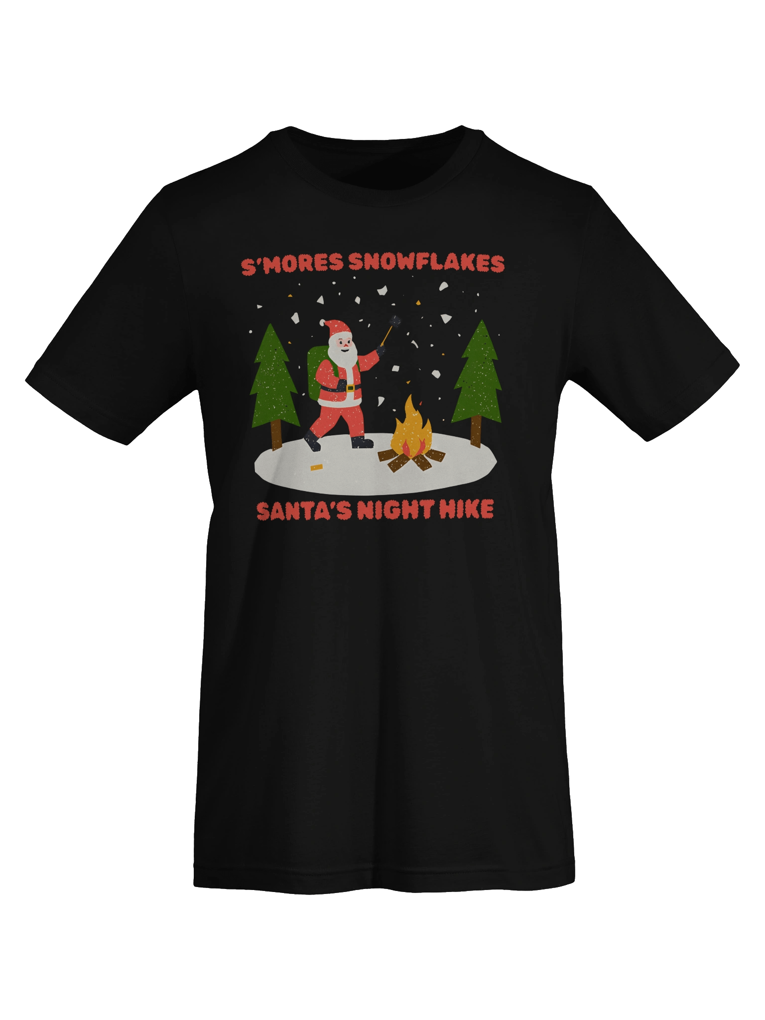 S’MORES SNOWFLAKES & SANTA’S NIGHT HIKE CHRISTMAS CAMPING SHIRT product image (52)