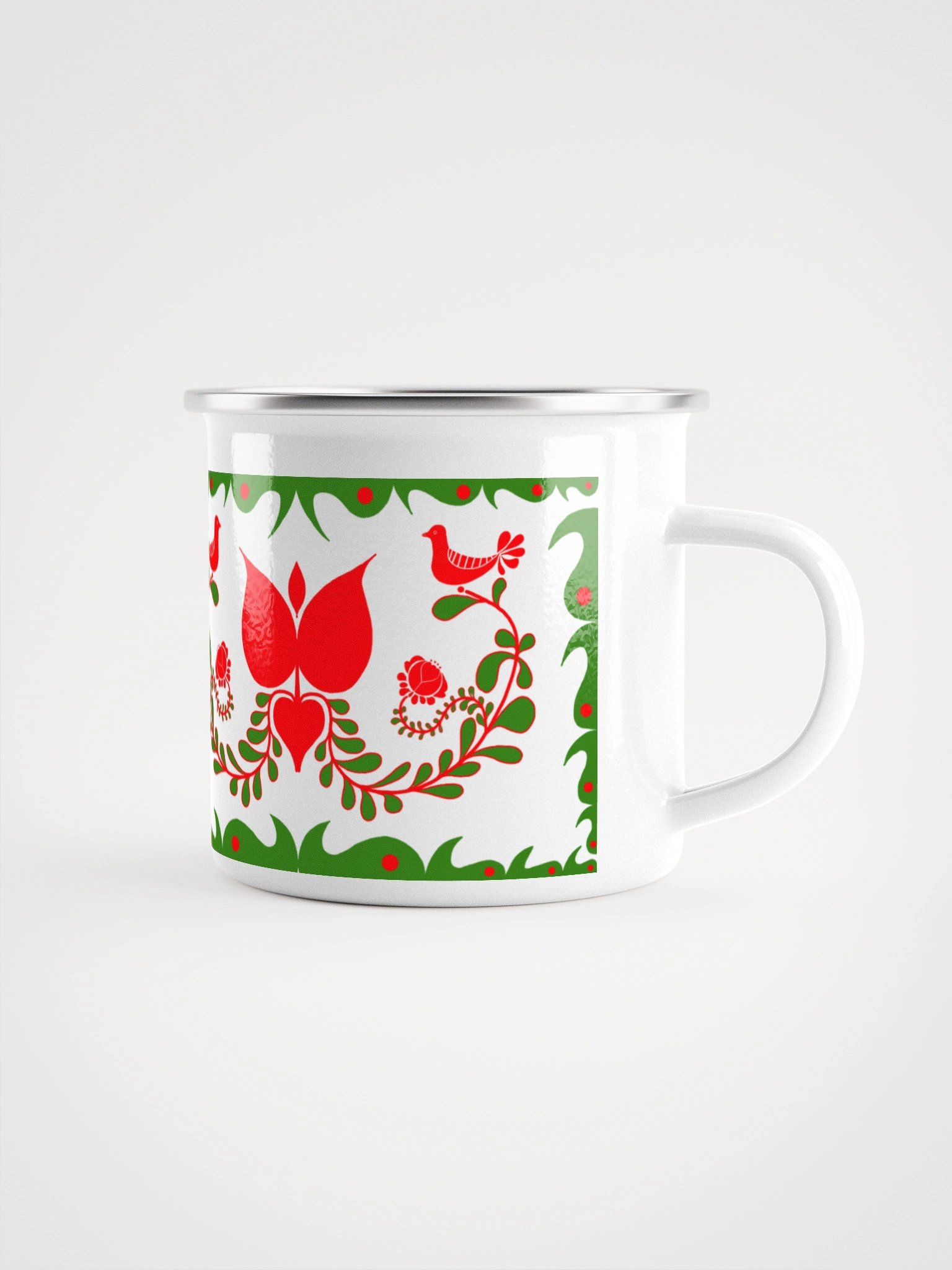 Hungarian Floral Adventure Enamel Mug product image (1)
