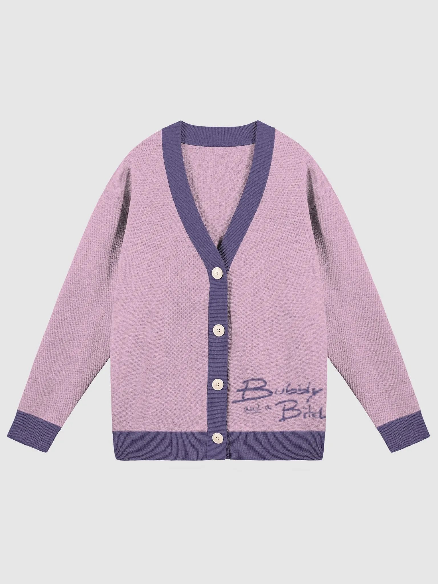 Bubbly and a B*tch (lilac and violet sm. design) knitwear cardigan product image (3)