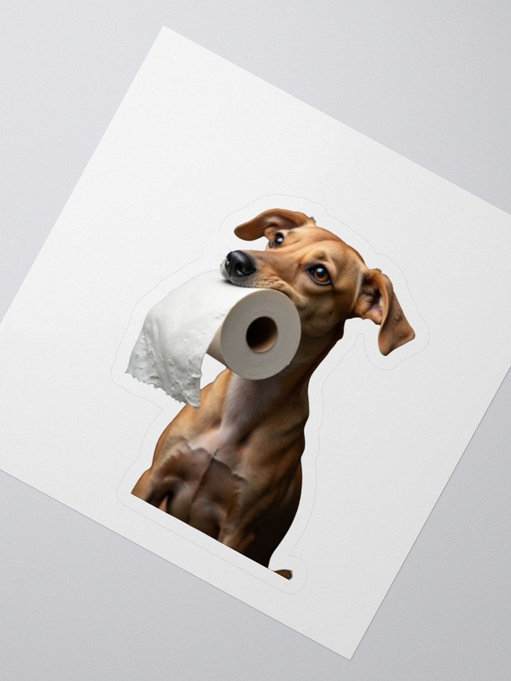 Potcake and toilet paper sticker product image (2)