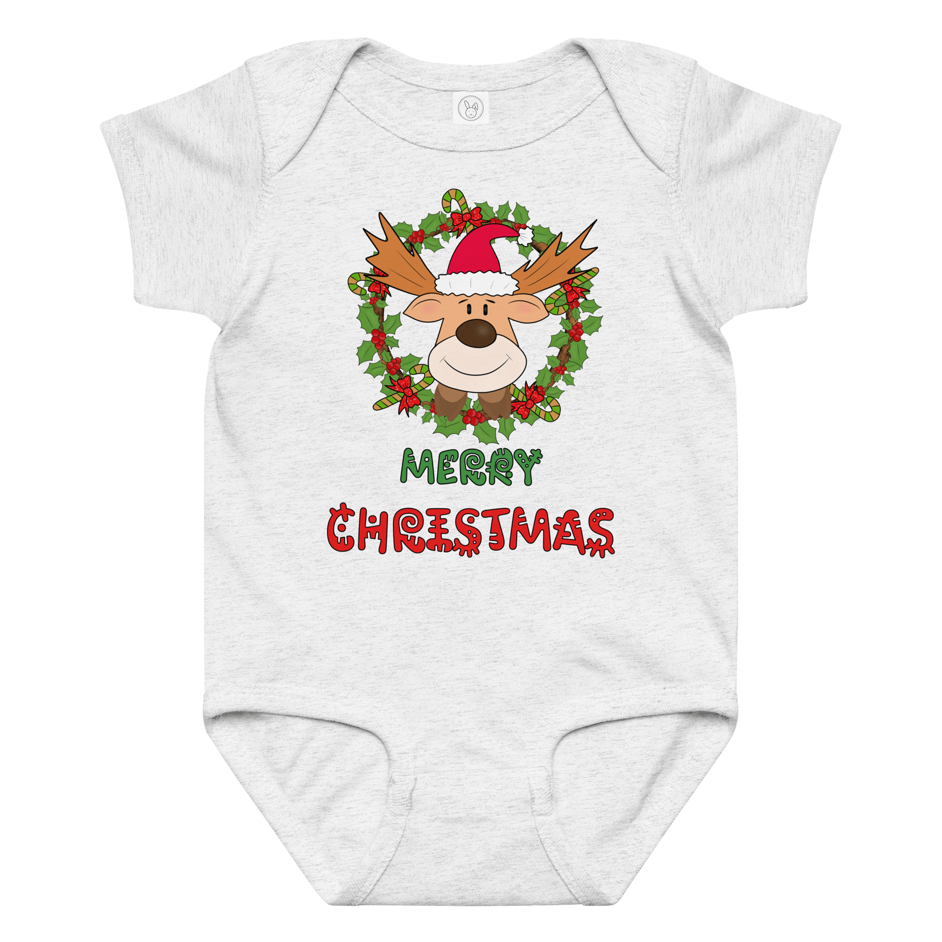 Festive Reindeer Merry Christmas Baby Bodysuit product image (6)