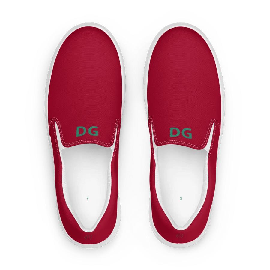 Maroon Detail Grandma DG Women's Canvas Slip-Ons product image (1)