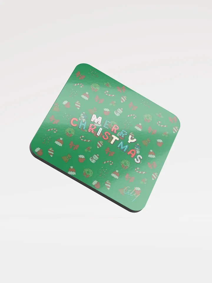 Festive Merry Christmas Cork Coaster product image (1)