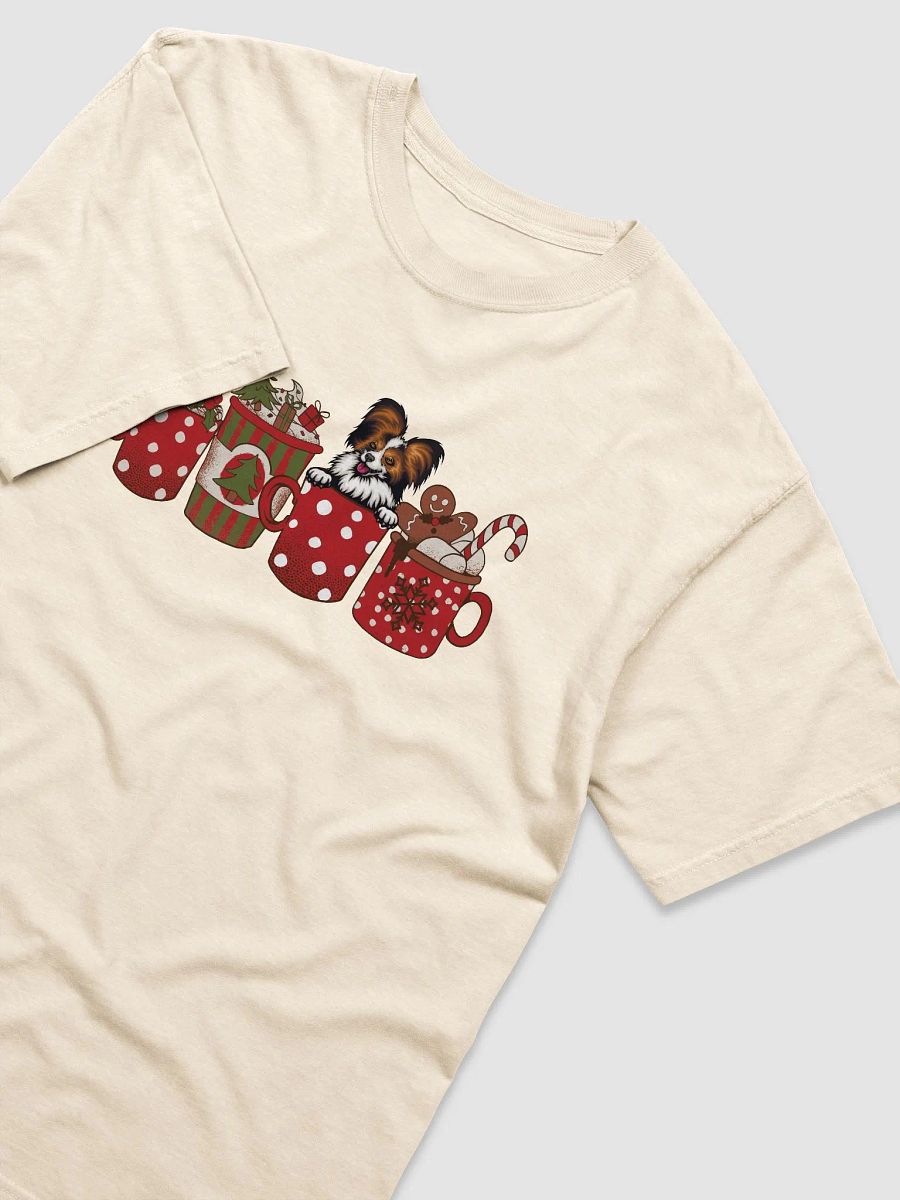 Cute Papillon in a Christmas Cup T-Shirt | Funny Christmas Pup in a Cup product image (16)