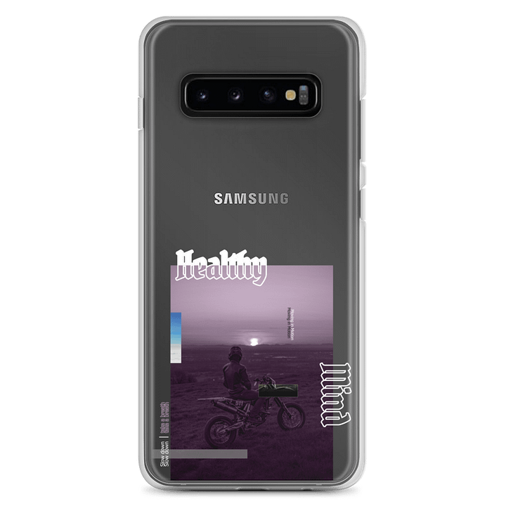 Healthy Mind | Dirt Bike Sunset Glitch Phone Case S product image (1)