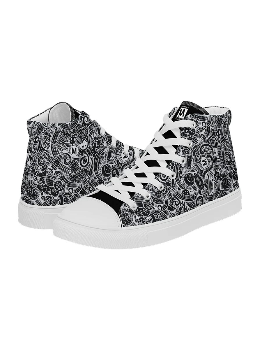 Dark Space Scribble - Men's High Tops | #MadeByMELO product image (2)