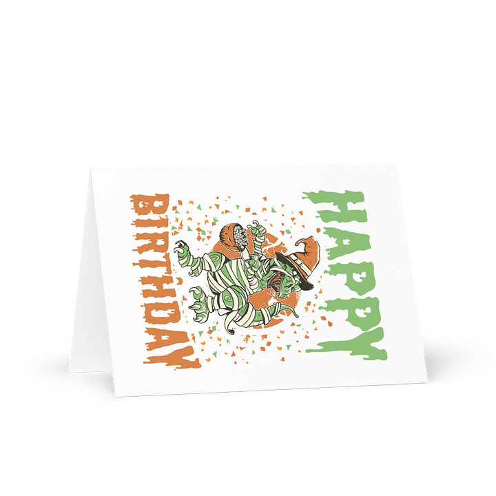 Happy Birthday (Dinosaur Halloween) Birthday Card 5" x 7" product image (1)