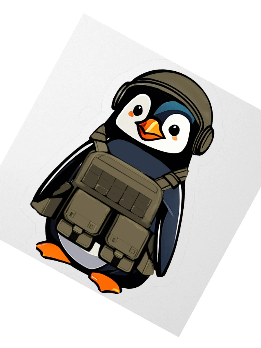 Tactical Penguin Kiss Cut Stickers product image (2)