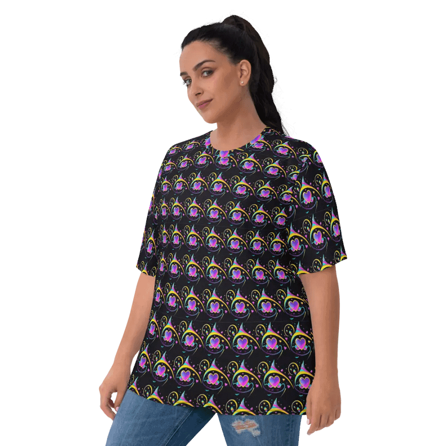Valentines Heart All Over Print T-shirt product image (10)
