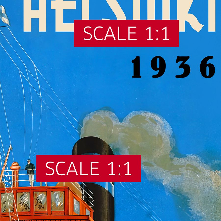 Tallinn-Helsinki cruise travel, Aegna, Finland - Estonia, 1936 — retro vintage travel poster, retro travel art, retro travel wall art product image (4)