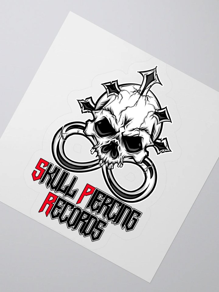 Skull Piercing Records Kiss Cut Stickers product image (4)
