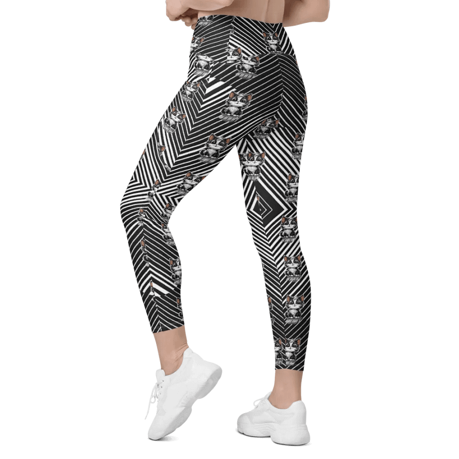 Buddy All-Over Print Crossover Leggings with Pockets product image (11)