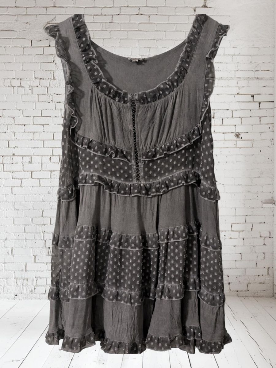 M Polka Dot and Ruffle Detail Tank product image (1)