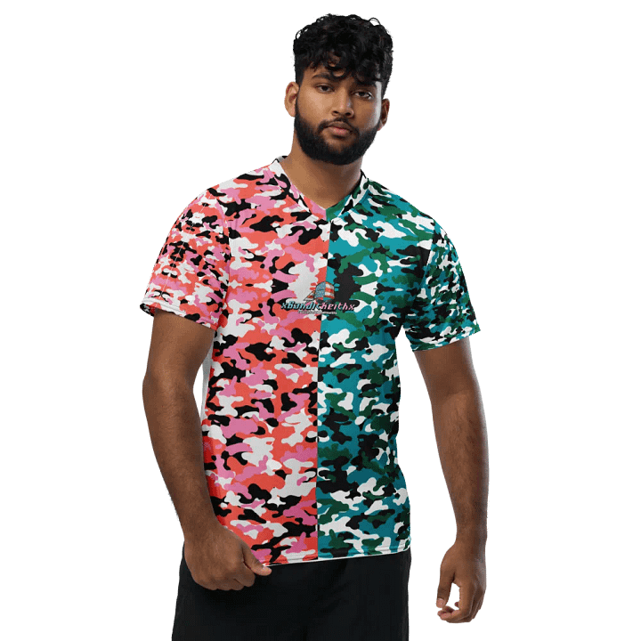 Logo Half and Half camo shirt (Blue/Pink) product image (1)