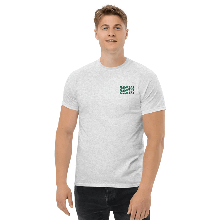 Manifest Embroidered T-Shirt – Align Your Mindset with Style | Premium Minimalist Tee product image (8)
