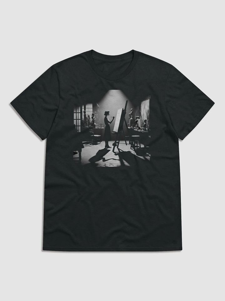 Noir Canvas: The Artist's Shadow (Front Print Womens Tee) product image (1)