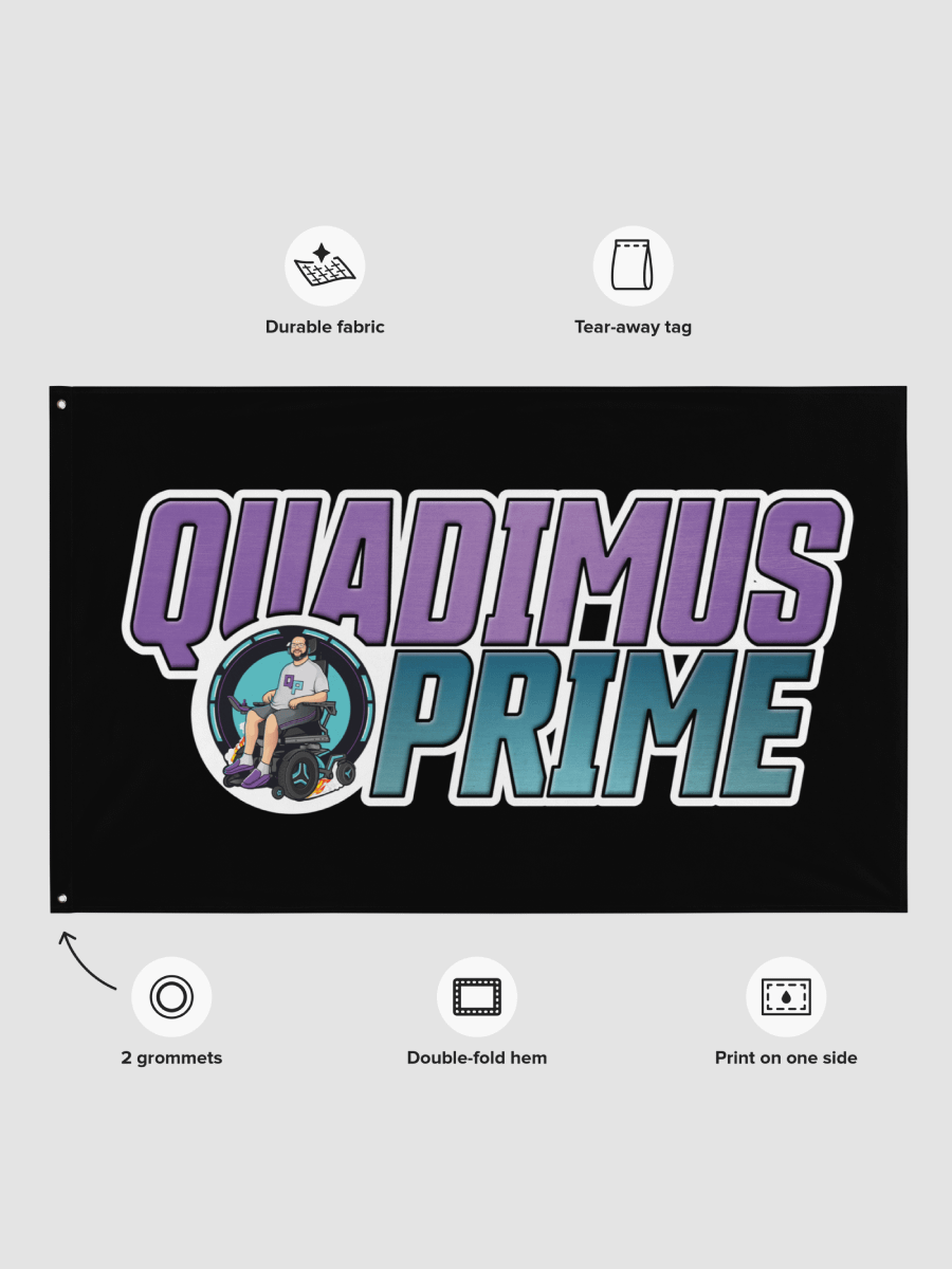 Black QUADimus Prime flag product image (6)
