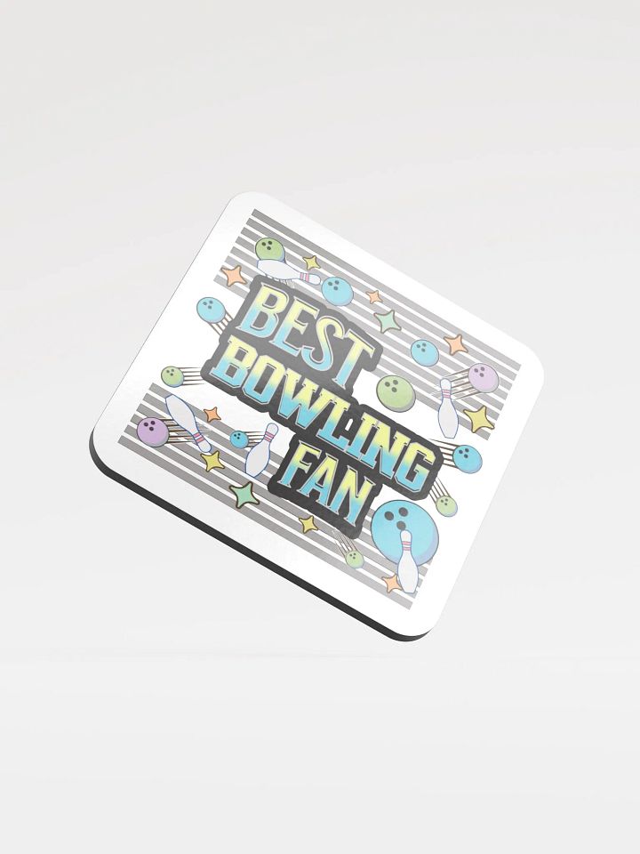 Best Bowling Fan Fanatic Glossed Cork Coaster product image (1)