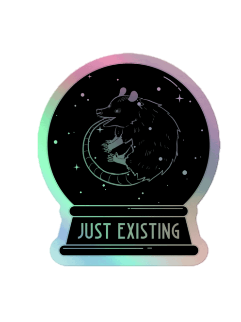 Just Existing holographic stickers product image (1)