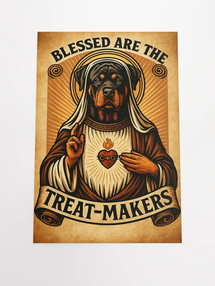 Rottweiler Blessed Are The Treat-Makers Poster product image (1)