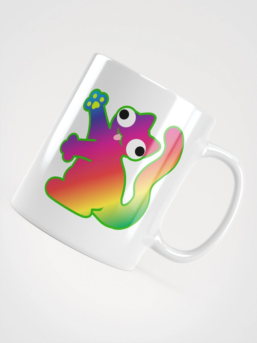 White Mug - Rainbow DerpCat II product image (4)