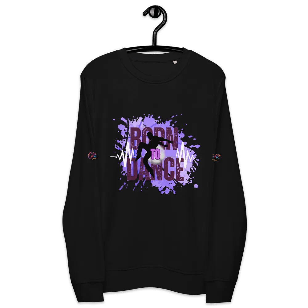 BORN TO DANCE His Silhouette Unisex Organic Sweatshirt product image (8)