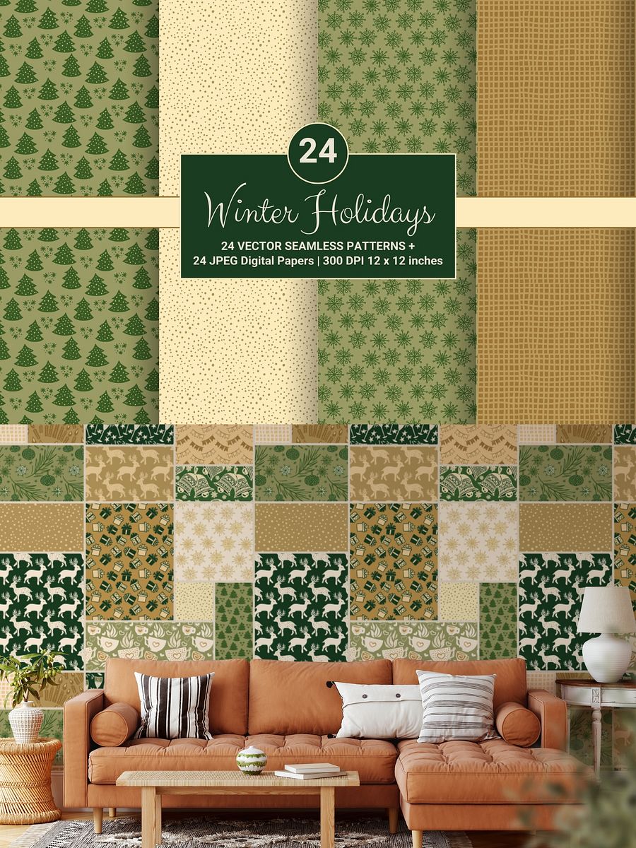 Winter Holidays Patchwork Patterns product image (3)