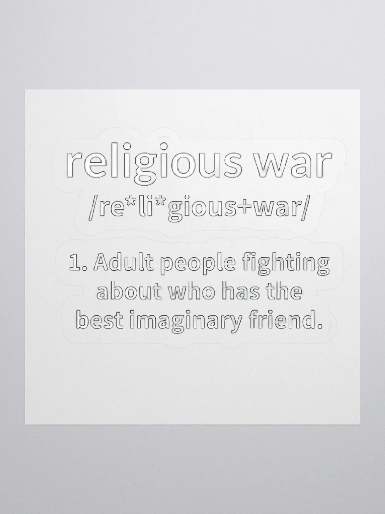 Religious War Definition Sticker product image (1)