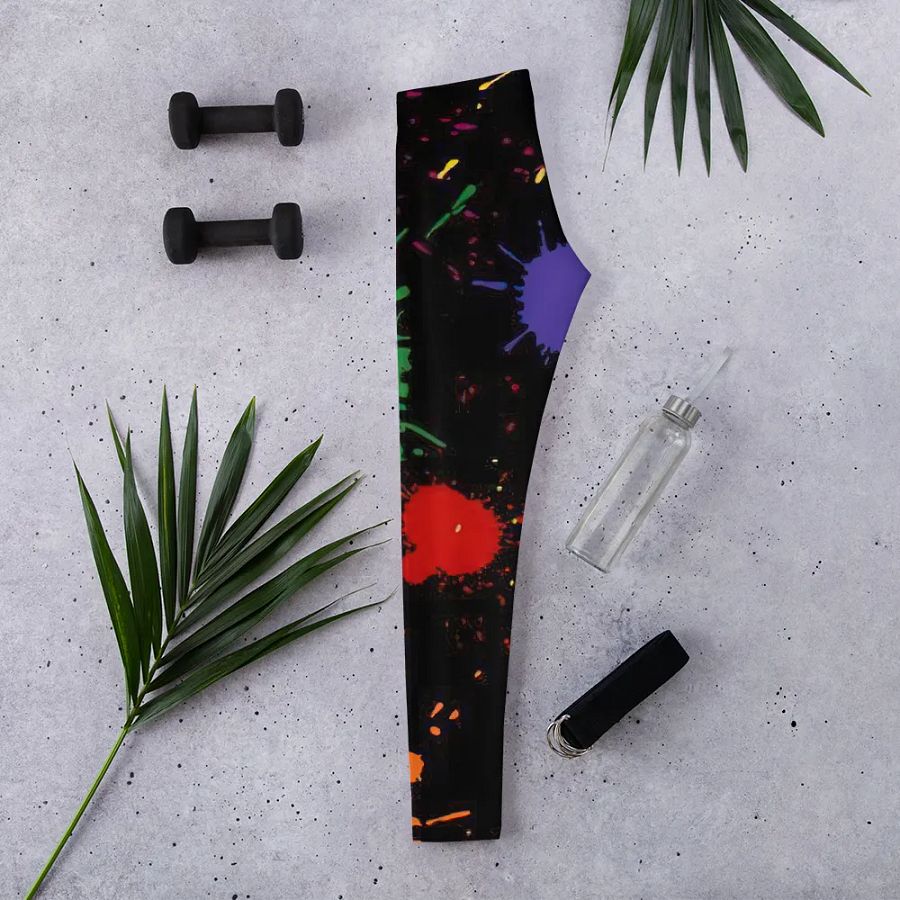Leggings – Colorful Wallpaper Print for Vibrant & Eye-Catching Style product image (2)