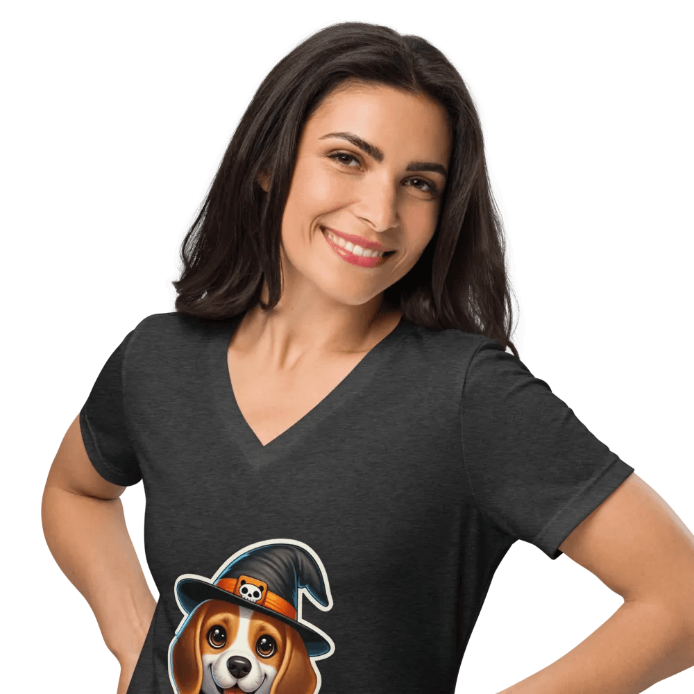 Halloween Treats Beagle - V-neck T-shirt product image (37)