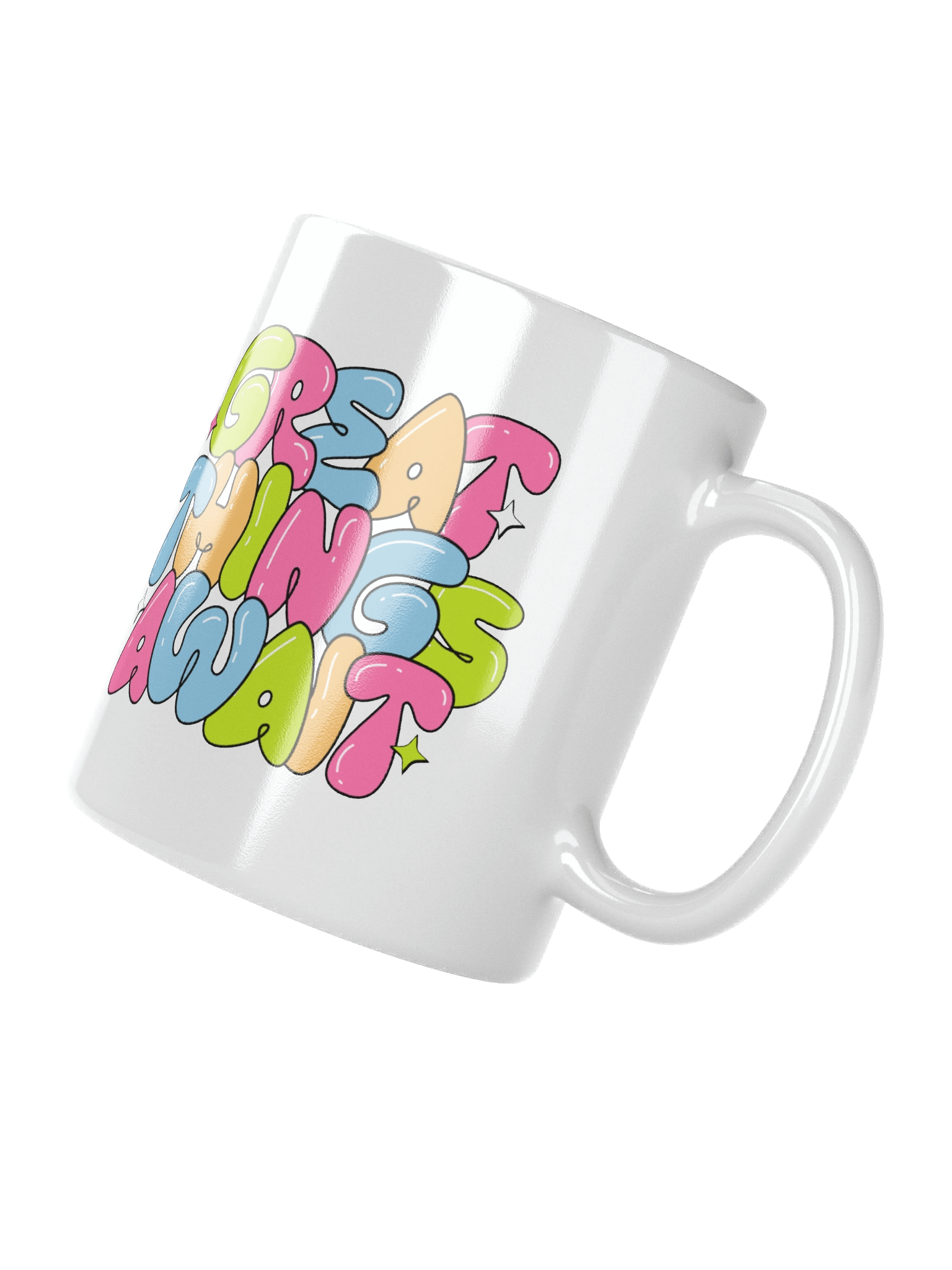 Great Things Await White Glossy Mug product image (3)