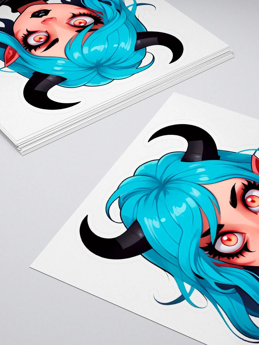 Blue Hair Demon Girl - Lowbrow Succubus Sticker product image (4)
