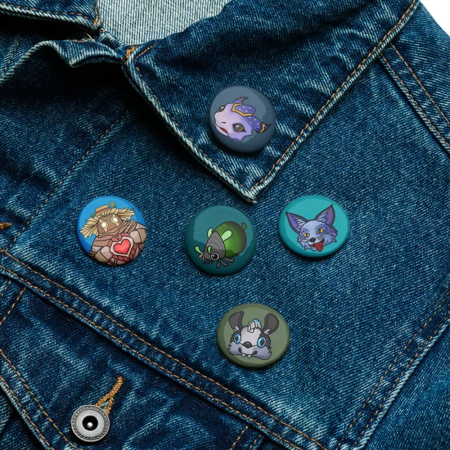 Palia Emotes Set - Pin Buttons product image (7)