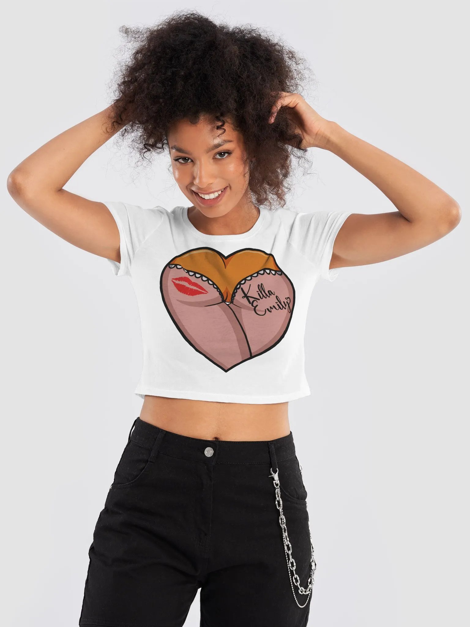 ORANGE KILLA EMMY HEART BUTT CROP product image (9)
