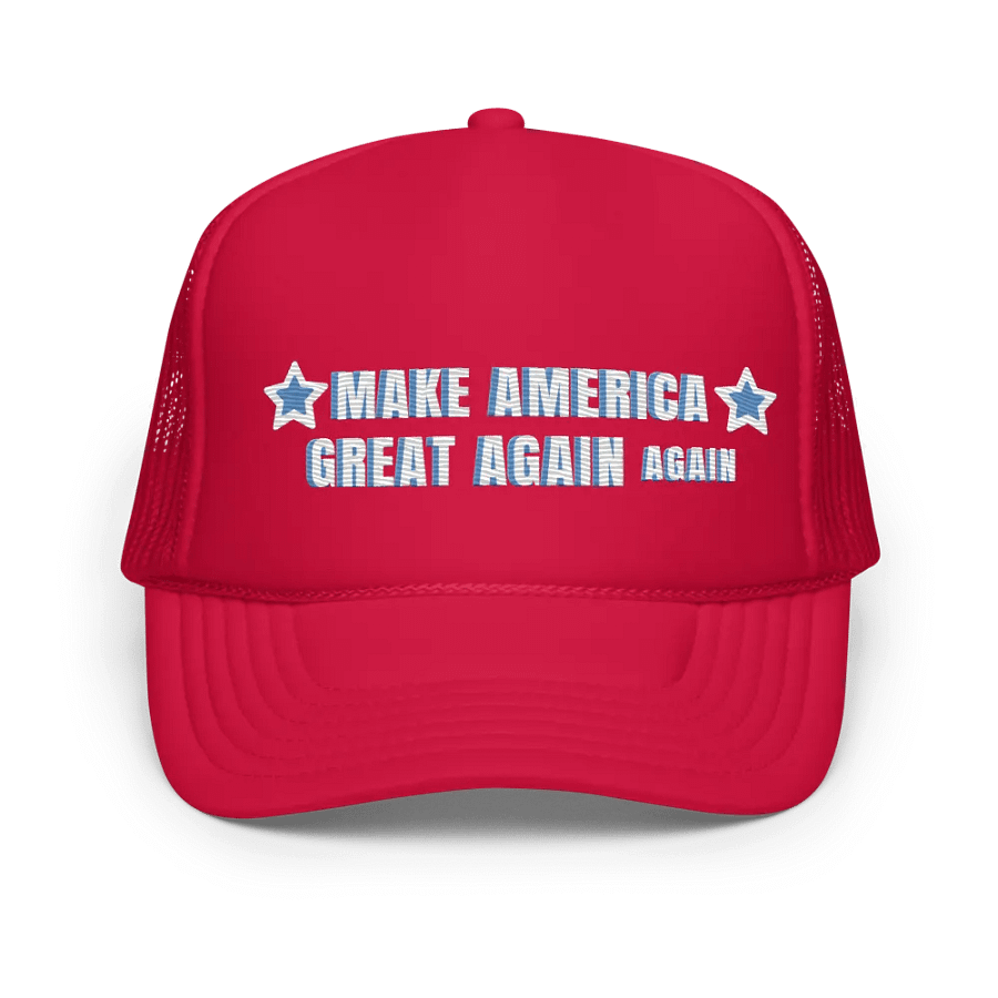 Maga trucker cap embroidered,    Make America Great again with blue stars product image (1)