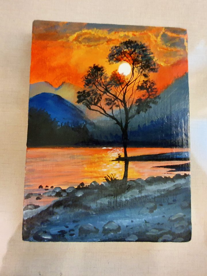 Sunset Lake Painting product image (1)