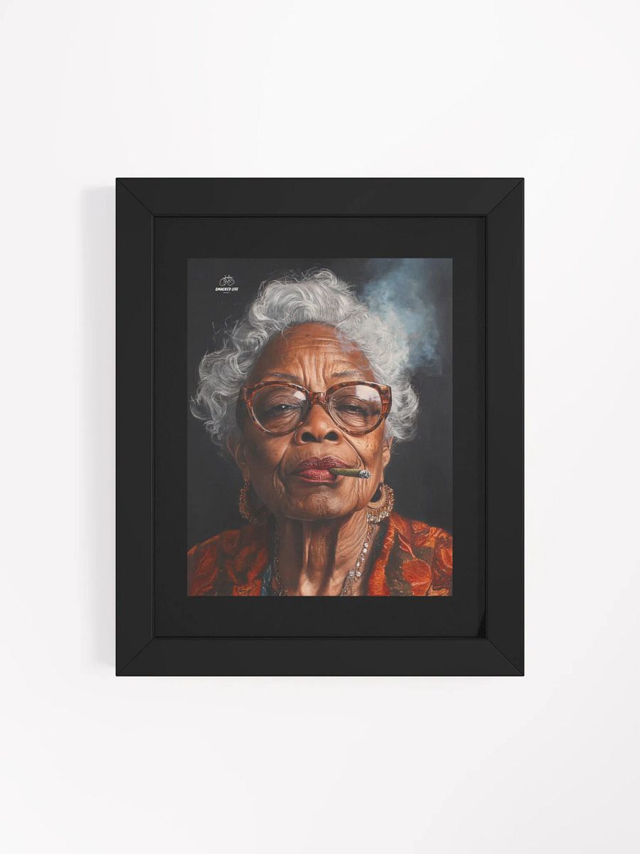 Cool Black Grandma Smoking Blunt Framed Poster product image (15)