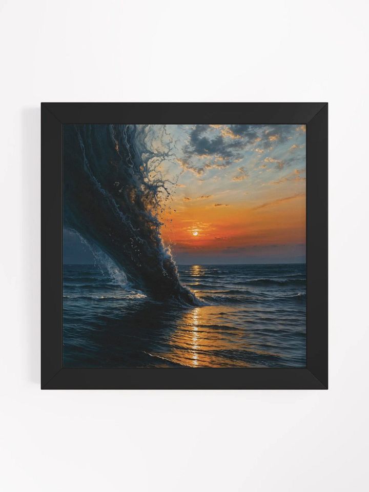 Golden Wave Sunset Framed Print product image (8)