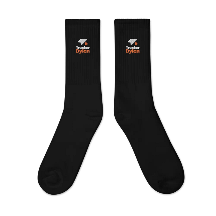 First Edition: TruckerDylan Socks with Logo in White & Orange product image (2)