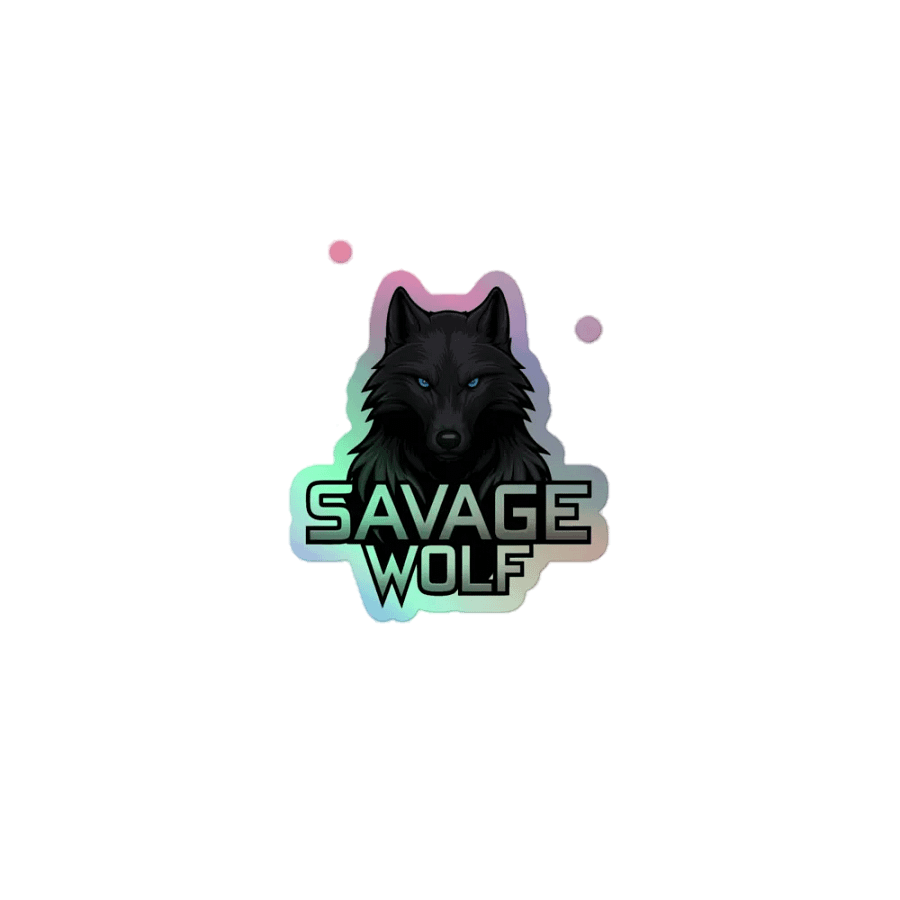 Savage Wolf Holographic Sticker Sheet product image (1)