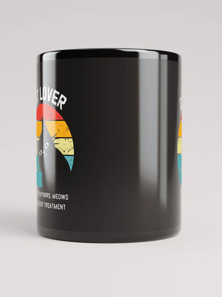 "Cat lover" black glossy mug product image (7)