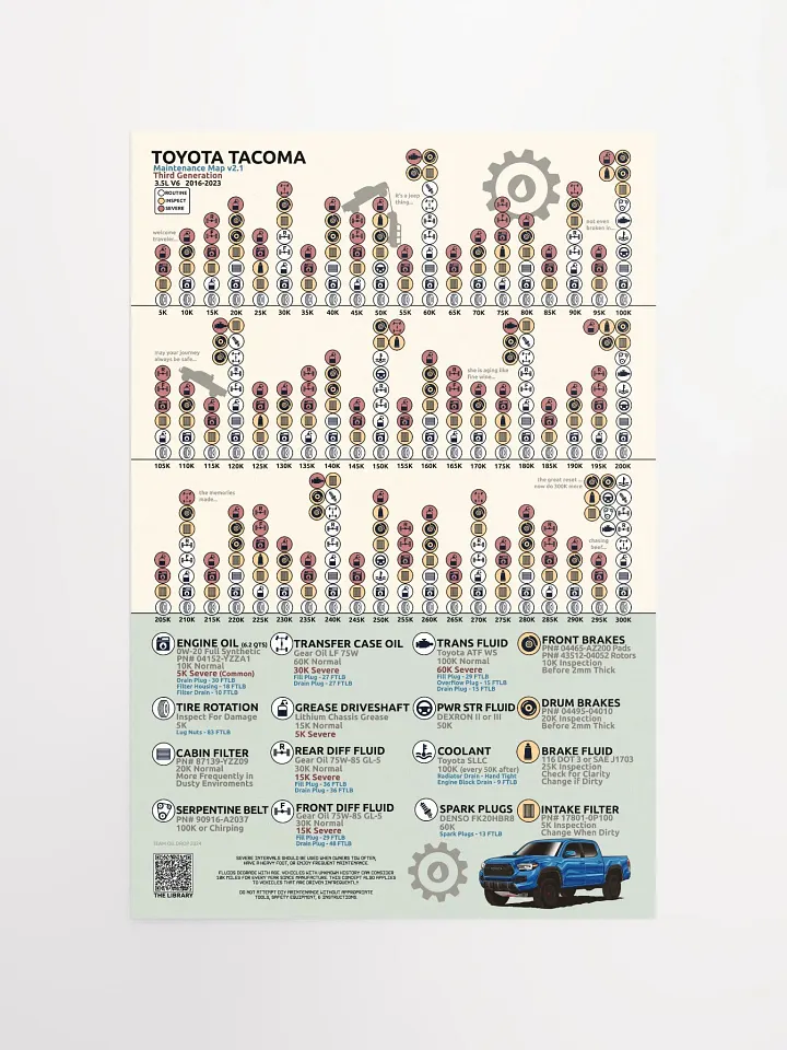3RD GEN TACOMA MAINTENANCE MAP V2.1 product image (1)