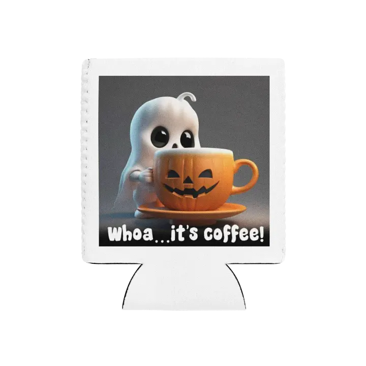 Spooky Coffee Ghost Can Cooler product image (1)