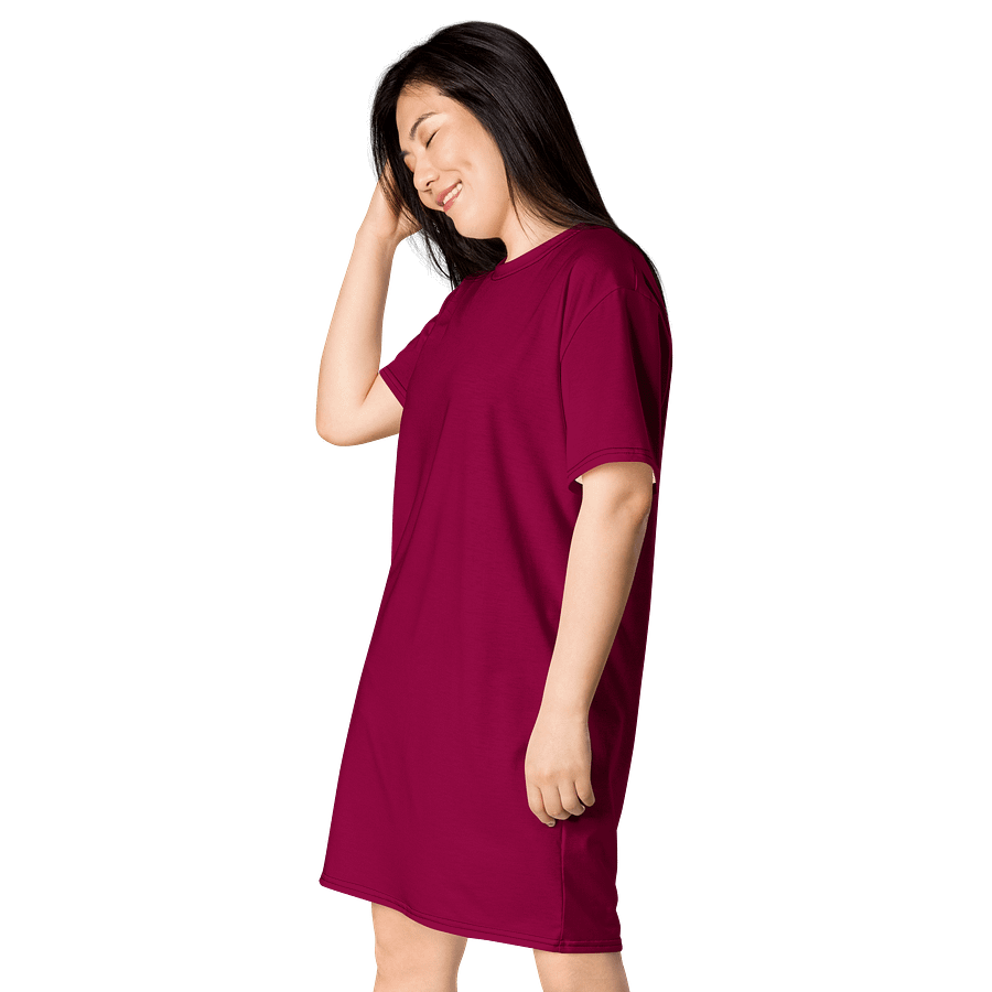 Oversized T-Shirt Dress - Deep Burgundy 2, Sizes 2XS-6XL product image (3)