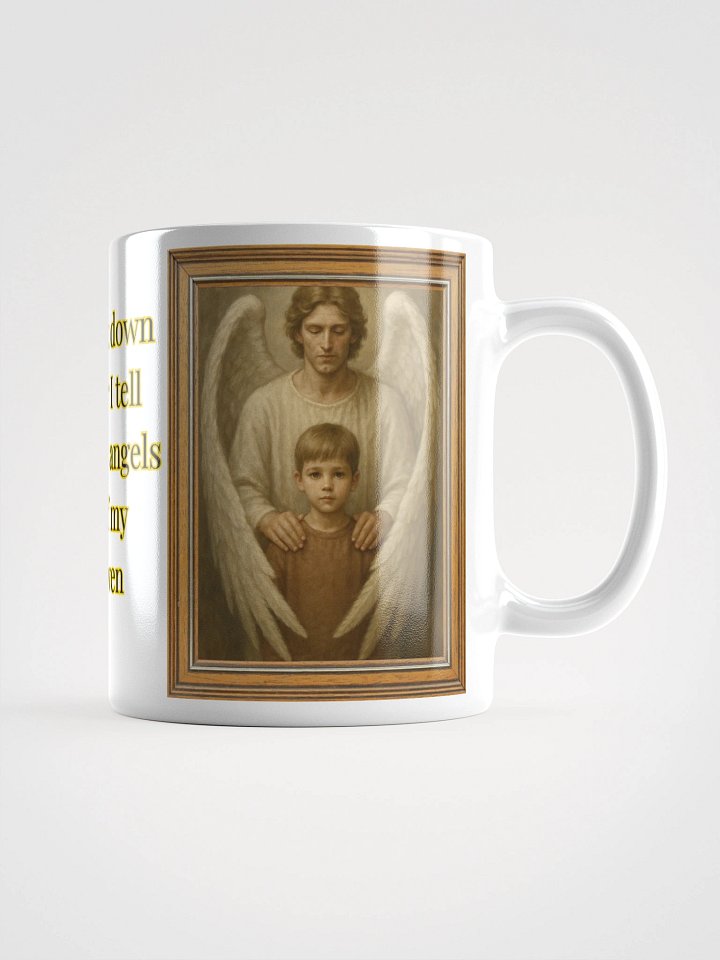 Angels Watch Over Them (Male) Glossy White Mug product image (1)