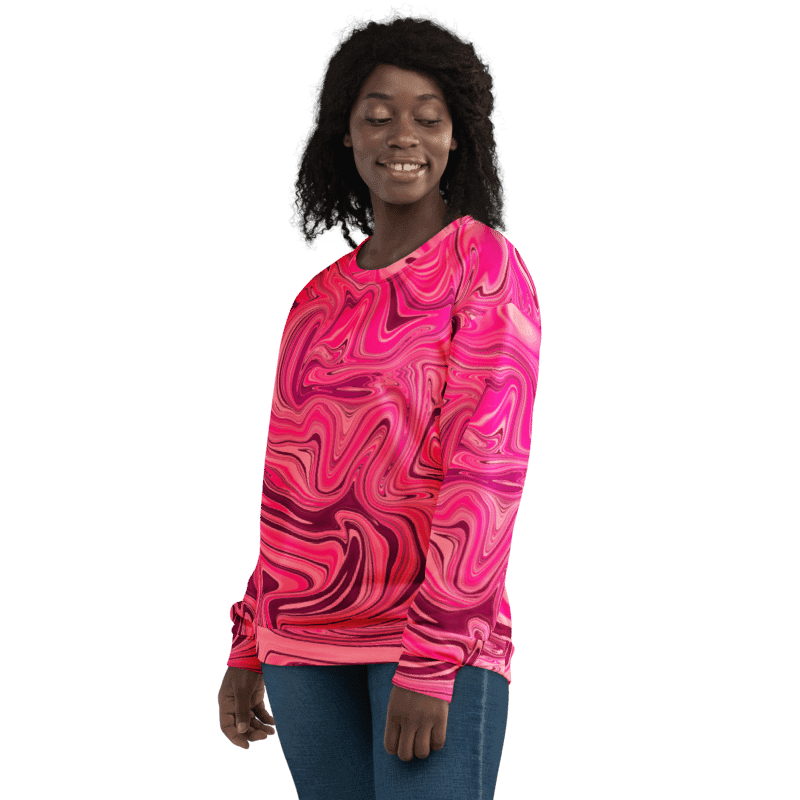 Sweatshirt - Shades of Magenta Pink Digital Fluid Art product image (9)